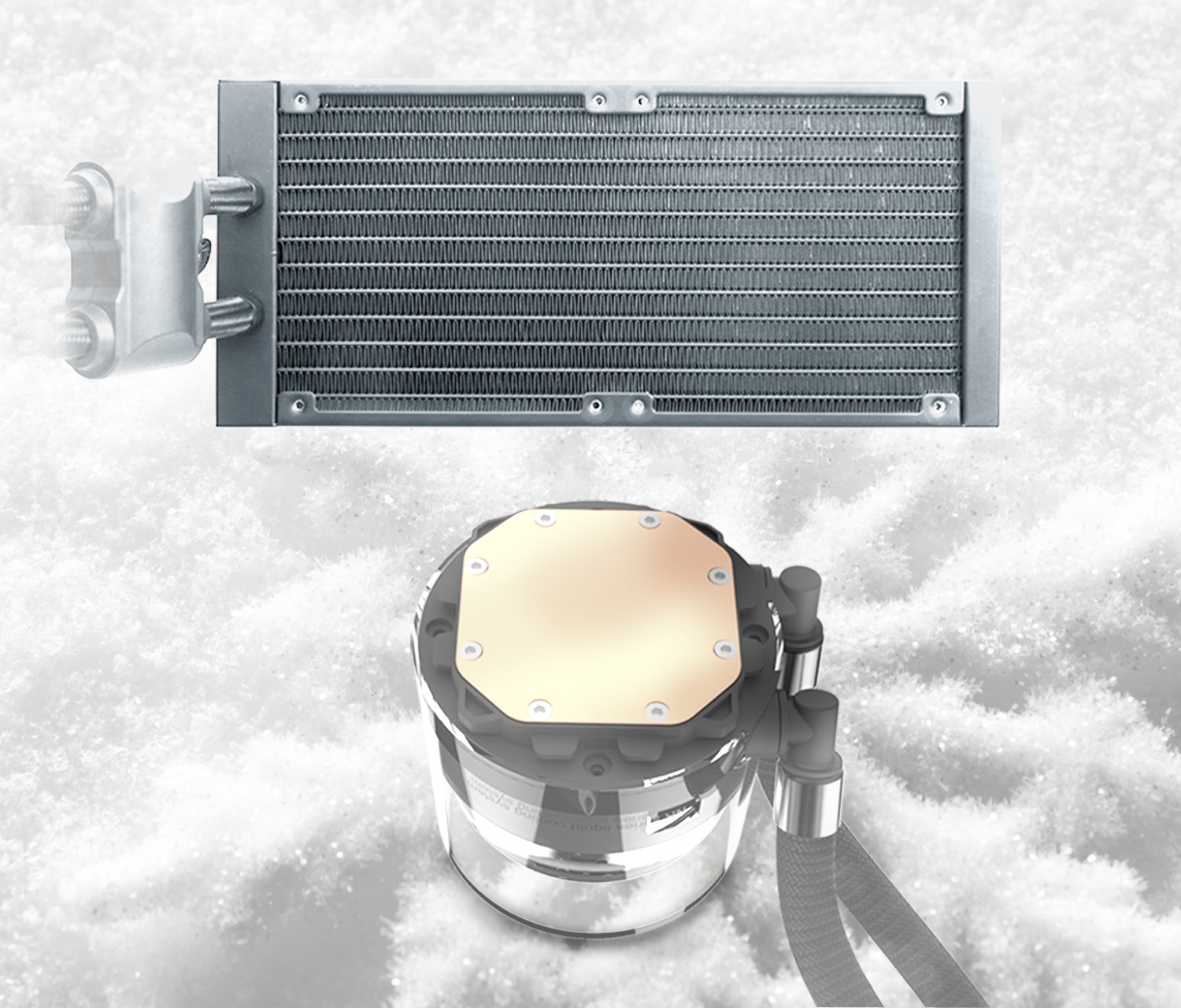 InWin 強力な熱放散 高密度マイクロチャネルフィンとラジエーターによる大きな熱伝達領域により、優れた熱伝導効率を保証します。