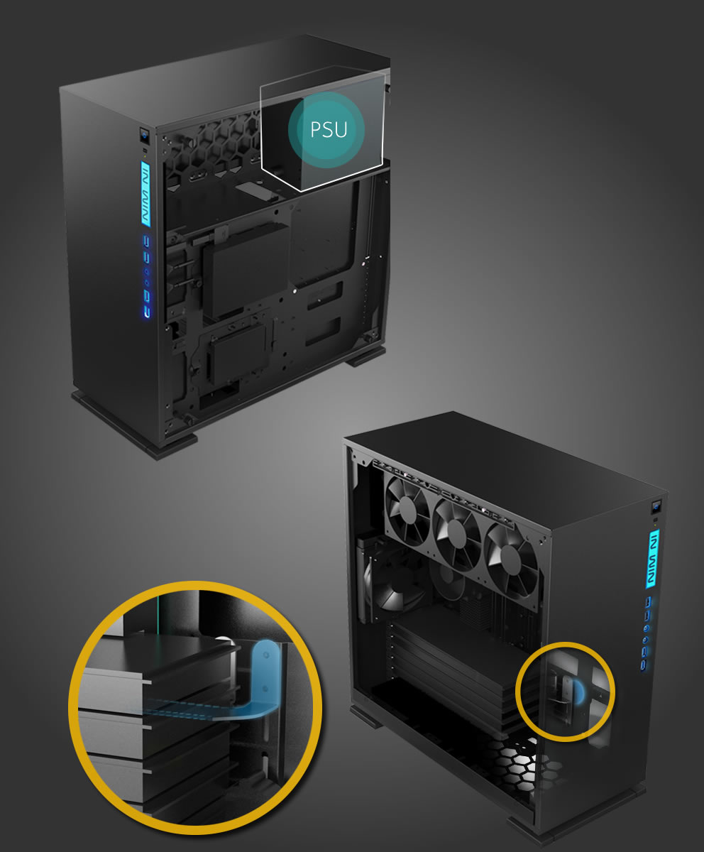 買う ☆inwin サイドパネルに強化ガラス採用ATXケース IW-CF06W 303