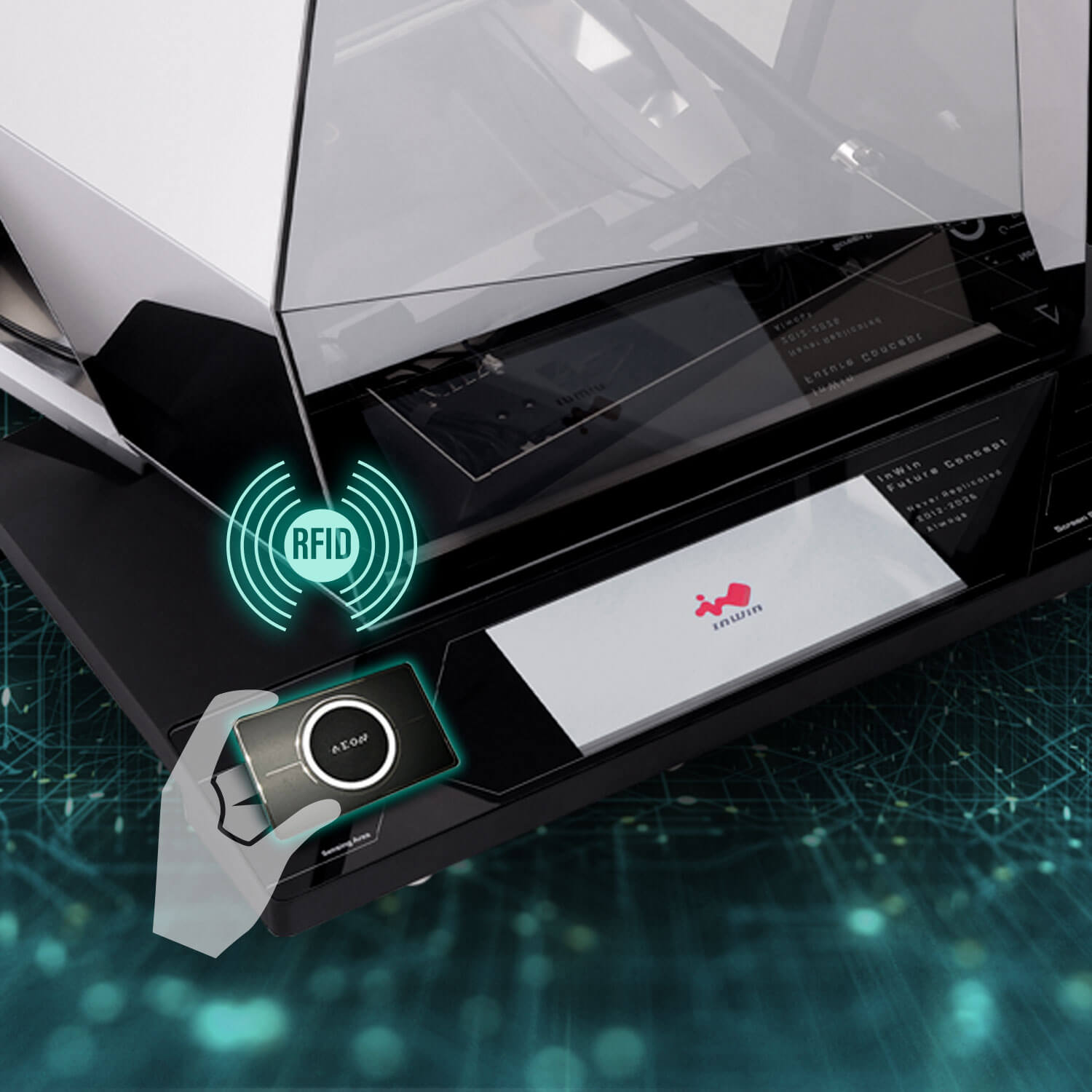 InWin RFID Personalization AEON features an integrated RFID access system that unlocks exclusive