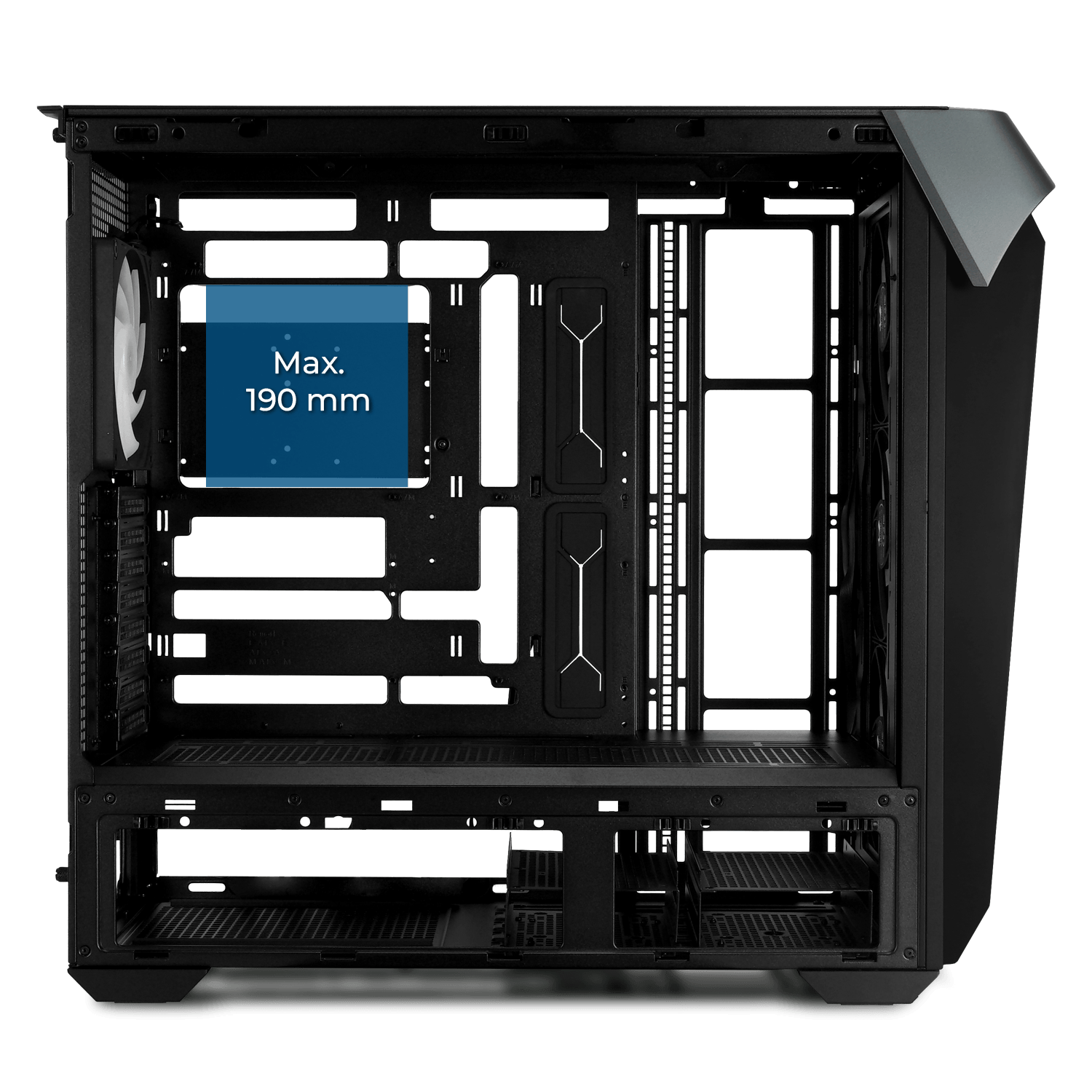 InWin プログレードスペース フルタワープラットフォームとして構築されたCOVALENTは、EEB対応とフレキシブルストレージ配置により、ワークステーション対応のスペース