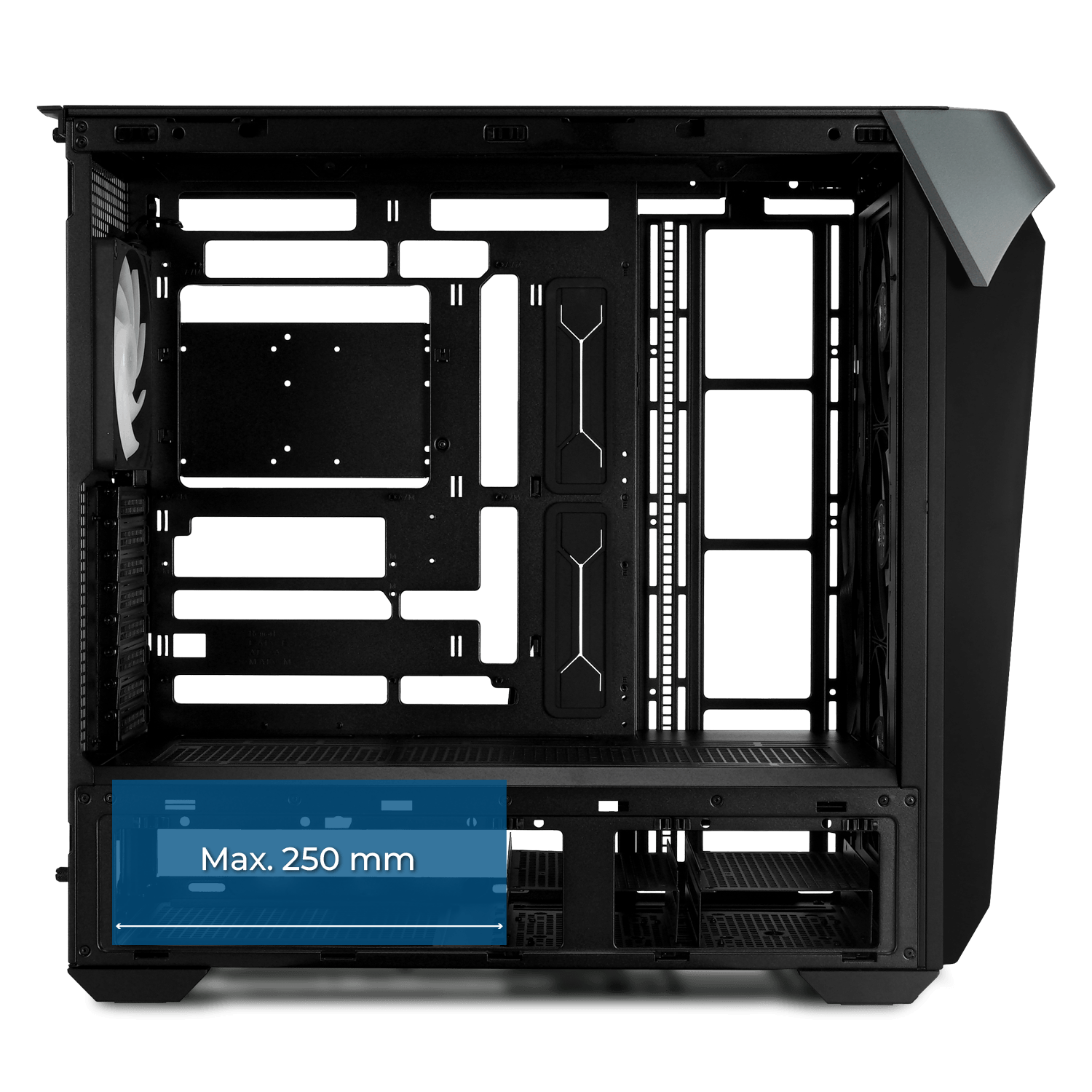 InWin プログレードスペース フルタワープラットフォームとして構築されたCOVALENTは、EEB対応とフレキシブルストレージ配置により、ワークステーション対応のスペース