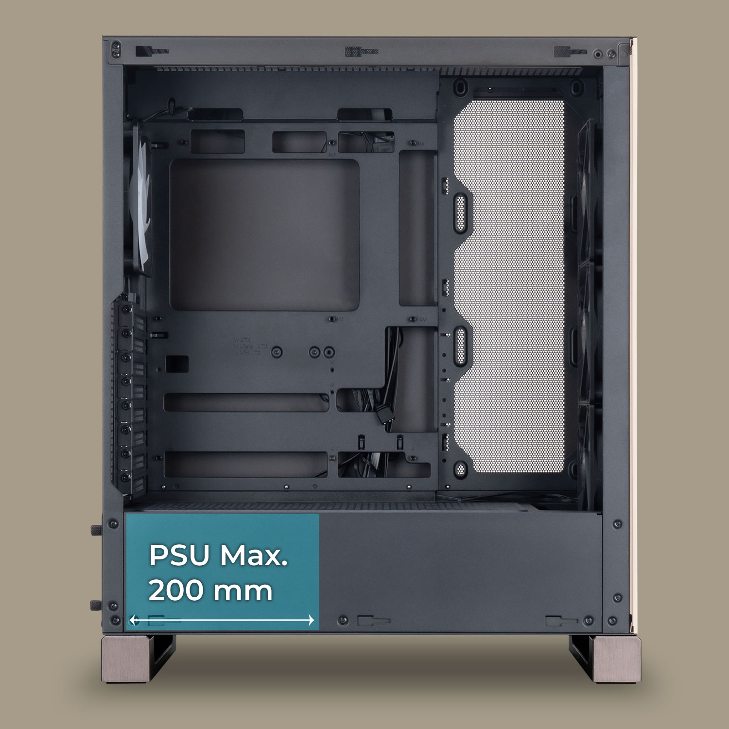 InWin フルサイズ対応 コンパクトなフットプリントにもかかわらず、DLITEは、最大380mmのグラフィックスカードと最大200mmの電源を含むフルサイズのコンポー