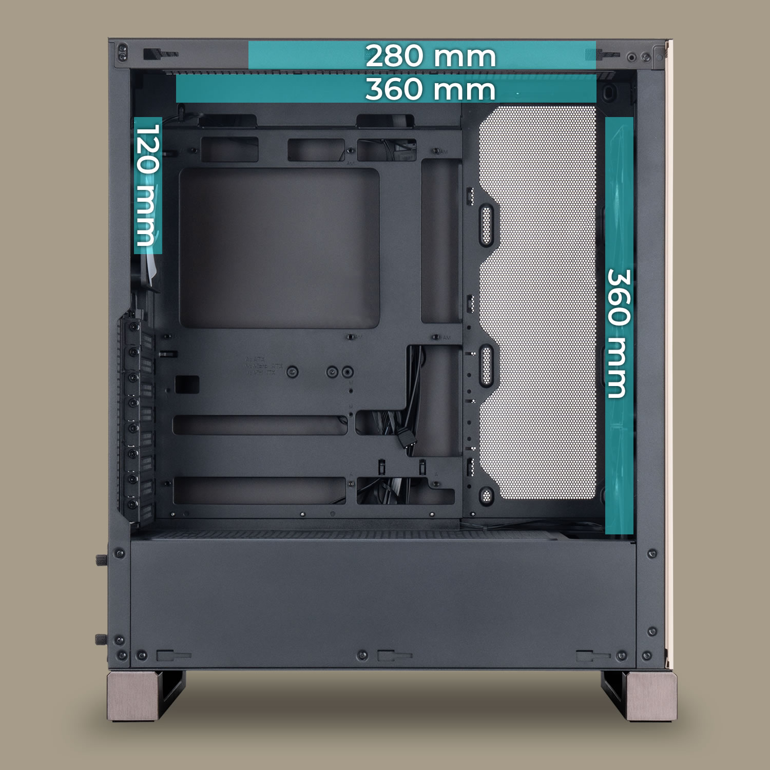 InWin フルサイズ対応 コンパクトなフットプリントにもかかわらず、DLITEは、最大380mmのグラフィックスカードと最大200mmの電源を含むフルサイズのコンポー