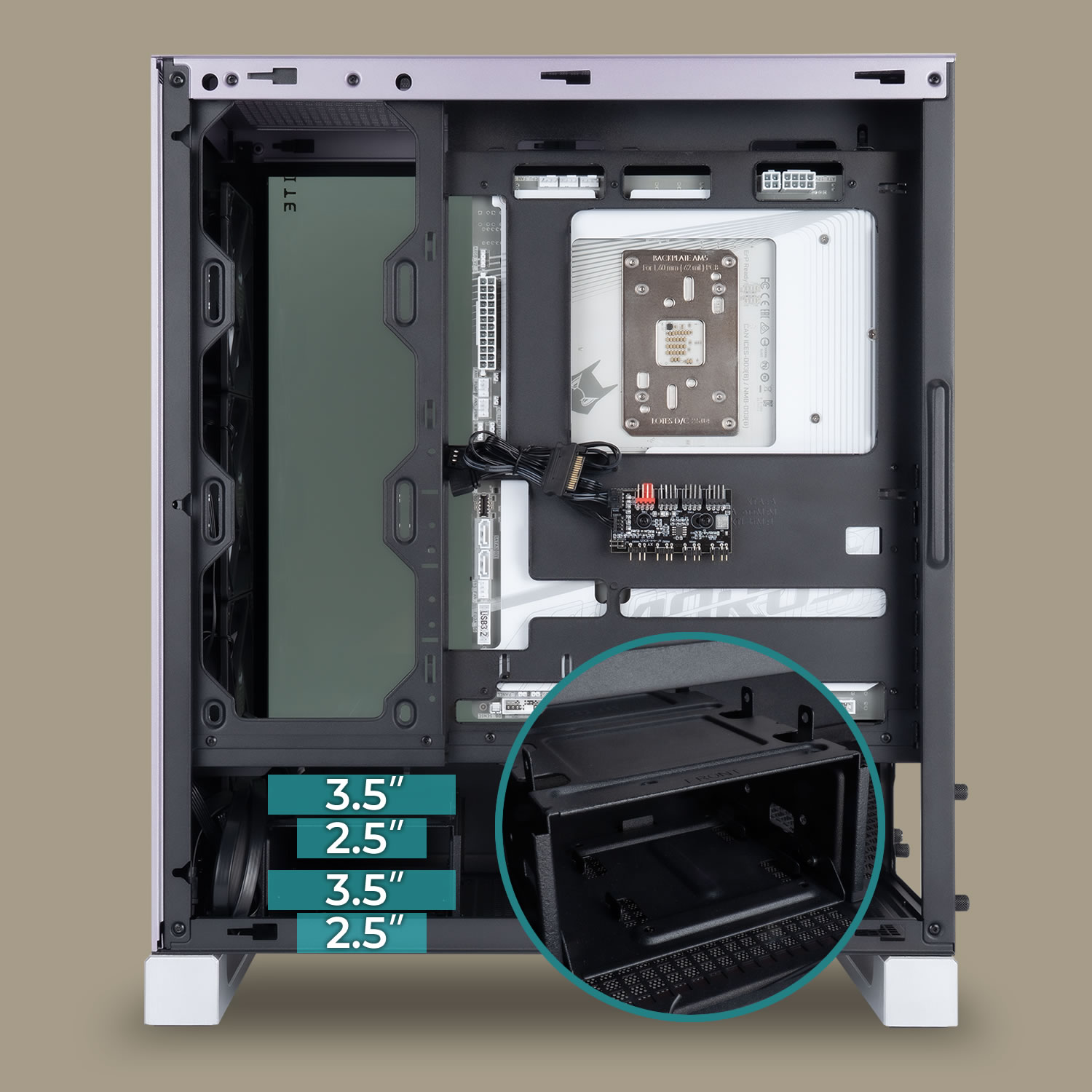 InWin フルサイズ対応 コンパクトなフットプリントにもかかわらず、DLITEは、最大380mmのグラフィックスカードと最大200mmの電源を含むフルサイズのコンポー