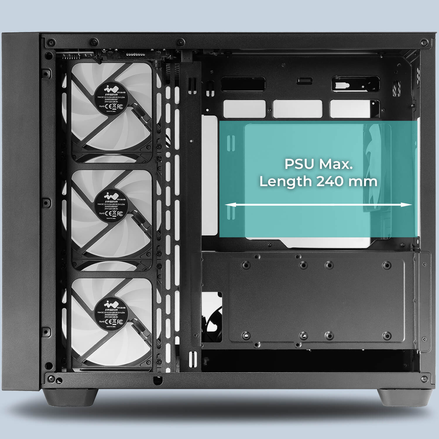InWin Comodidad modular Las características modulares del W31 son compatibles con los principa