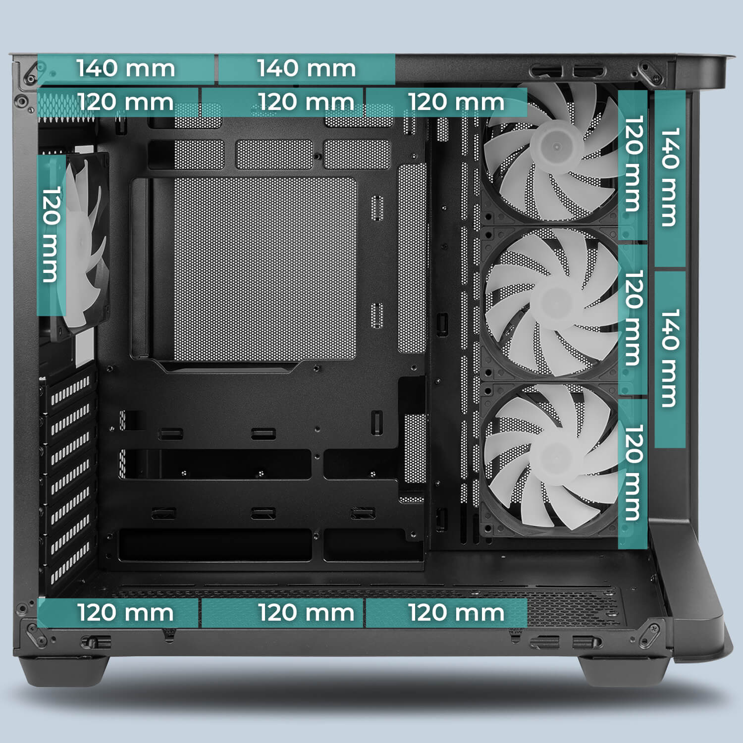 InWin Comodidad modular Las características modulares del W31 son compatibles con los principa