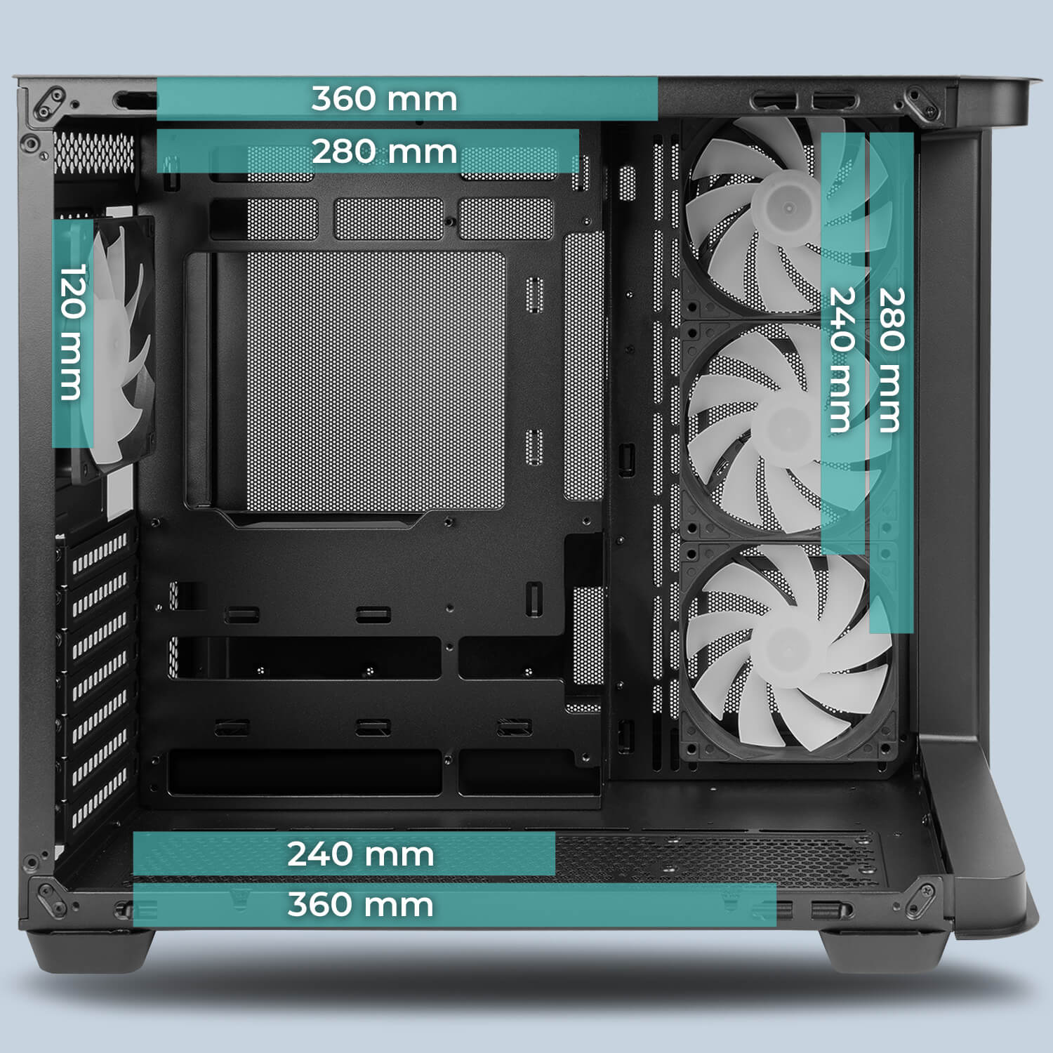 InWin Comodidad modular Las características modulares del W31 son compatibles con los principa