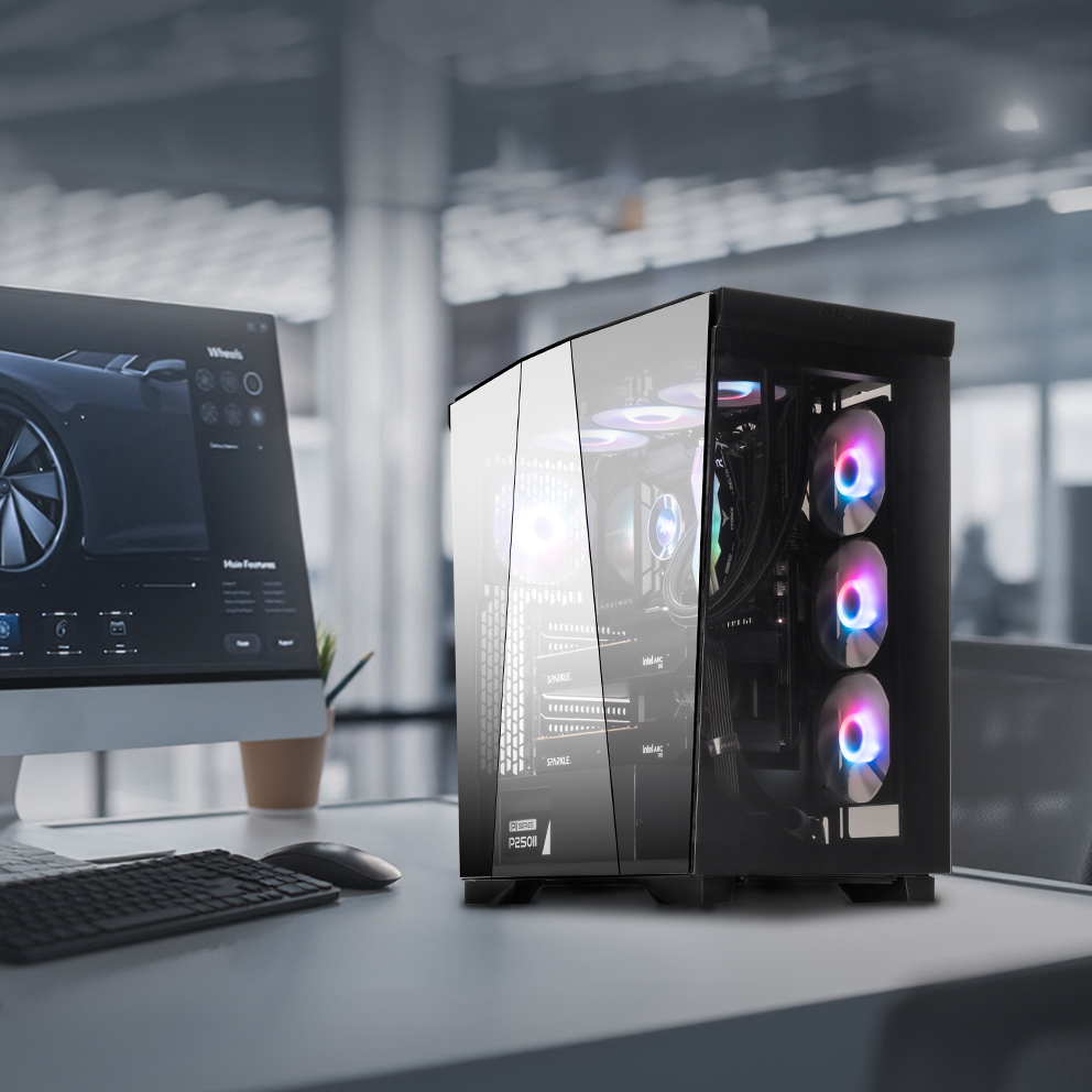 W50 8-slot PCIe design supports dual professional GPUs for AI, rendering, and simulation