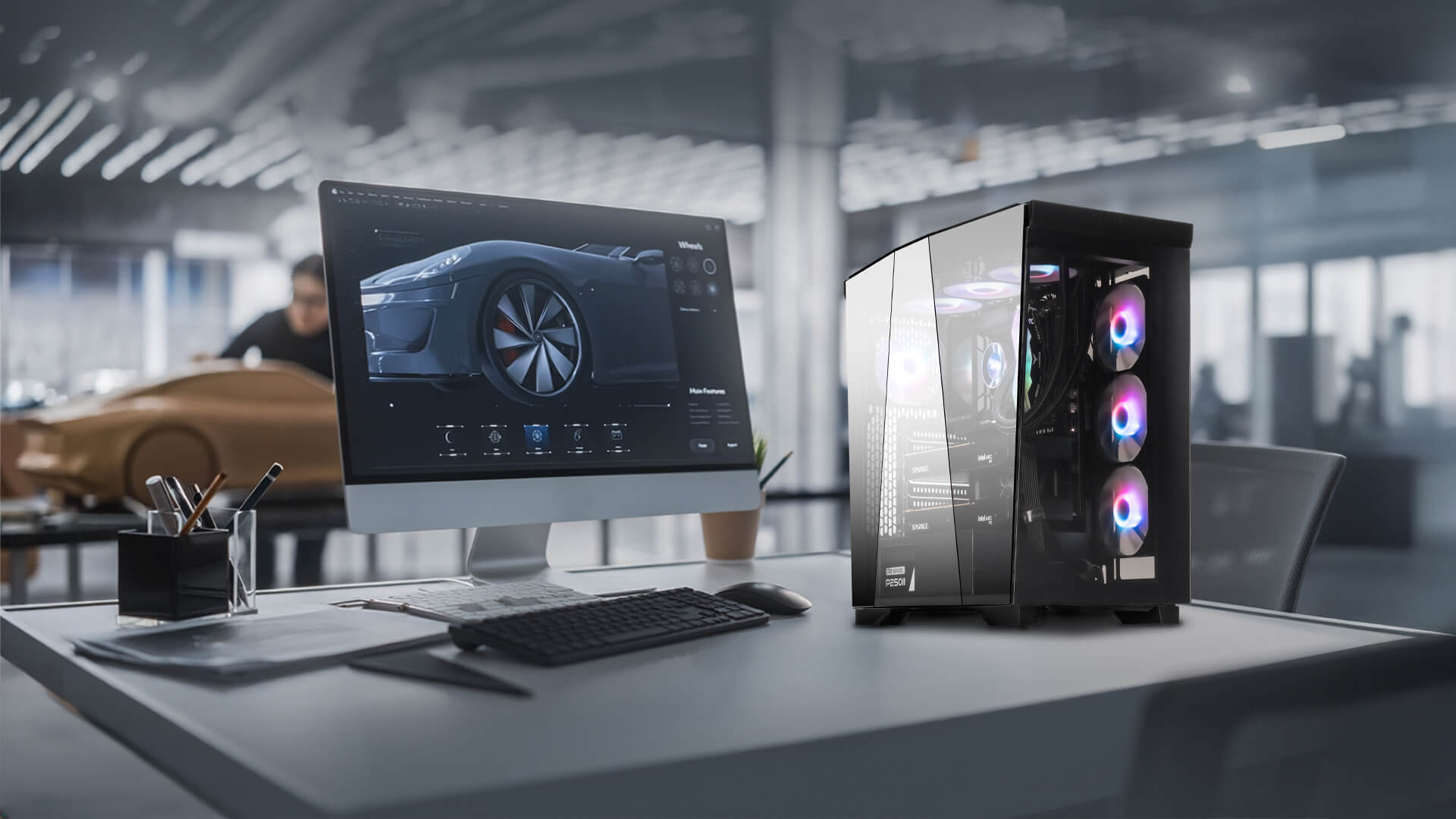 W50 8-slot PCIe design supports dual professional GPUs for AI, rendering, and simulation
